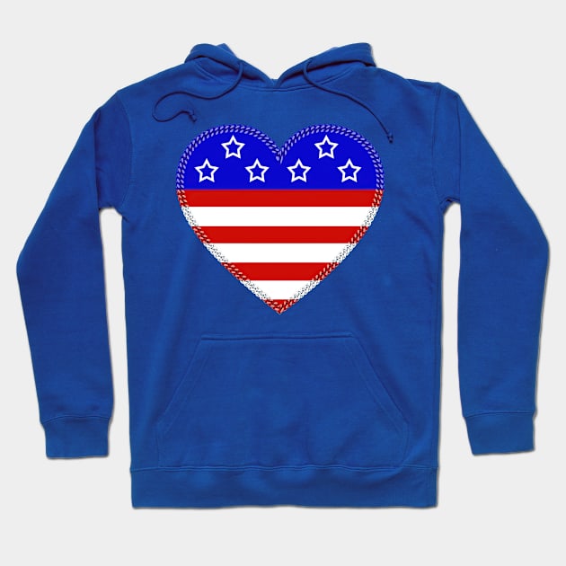 USA Flag United States Heart Independence Vote Patriotic 2020 Hoodie by hispanicworld